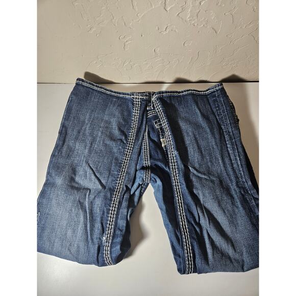 Rock Revival Womens 34 Ella Easy Boot Jeans Distressed Denim Jeans Size 36x28 - Picture 5 of 5